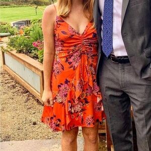 Floral Orange Dress